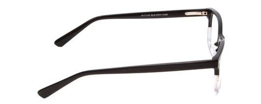 Side View of Ernest Hemingway 4869 Unisex Cateye Eyeglasses in Black/Crystal Fade/Silver 53mm
