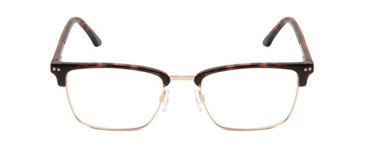 Front View of Ernest Hemingway H4870 Designer Single Vision Prescription Rx Eyeglasses in Shiny Brown Auburn Tortoise Havana/Gold Unisex Cateye Full Rim Acetate 53 mm