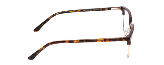 Side View of Ernest Hemingway H4870 Designer Progressive Lens Prescription Rx Eyeglasses in Shiny Brown Auburn Tortoise Havana/Gold Unisex Cateye Full Rim Acetate 53 mm