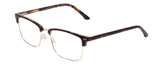Profile View of Ernest Hemingway H4870 Designer Blue Light Blocking Eyeglasses in Shiny Brown Auburn Tortoise Havana/Gold Unisex Cateye Full Rim Acetate 53 mm