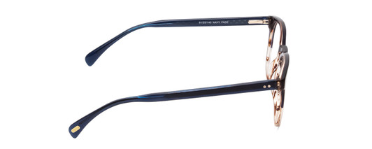 Side View of Ernest Hemingway H4873 Unisex Cateye Designer Eyeglasses in Navy Blue Fade 51 mm