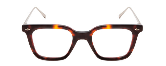Front View of Ernest Hemingway H4875 Designer Progressive Lens Prescription Rx Eyeglasses in Gloss Auburn Brown Tortoise Havana/Patterned Gold Accent Unisex Cateye Full Rim Acetate 48 mm