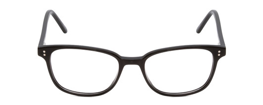 Front View of Ernest Hemingway H4876 Designer Progressive Lens Prescription Rx Eyeglasses in Gloss Black/Silver Accents Unisex Cateye Full Rim Acetate 53 mm