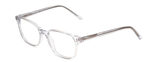 Profile View of Ernest Hemingway H4876 Designer Blue Light Blocking Eyeglasses in Clear Crystal/Silver Accents Unisex Cateye Full Rim Acetate 53 mm