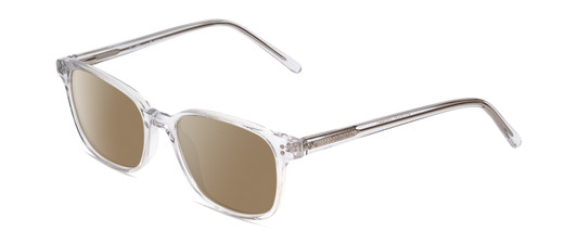 Profile View of Ernest Hemingway H4876 Designer Polarized Sunglasses with Custom Cut Amber Brown Lenses in Clear Crystal/Silver Accents Unisex Cateye Full Rim Acetate 53 mm