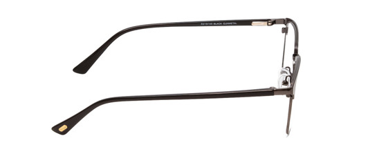Side View of Ernest Hemingway 4890 Unisex Cateye Semi-Rimless Eyeglasses Black/Gun Metal 53mm