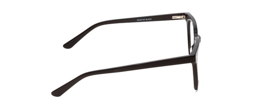 Side View of Ernest Hemingway H4900 Designer Reading Eye Glasses with Custom Cut Powered Lenses in Gloss Black/Silver Accents Unisex Cateye Full Rim Acetate 52 mm