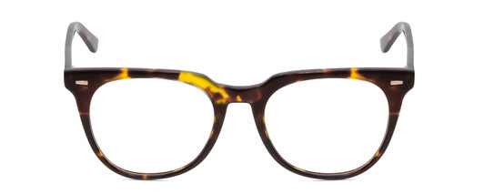 Front View of Ernest Hemingway H4900 Designer Reading Eye Glasses with Custom Cut Powered Lenses in Gloss Brown Amber Tortoise Havana/Silver Accents Unisex Cateye Full Rim Acetate 52 mm