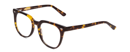 Profile View of Ernest Hemingway H4900 Designer Progressive Lens Blue Light Blocking Eyeglasses in Gloss Brown Amber Tortoise Havana/Silver Accents Unisex Cateye Full Rim Acetate 52 mm