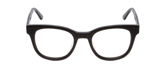 Front View of Ernest Hemingway H4901 Designer Reading Eye Glasses with Custom Cut Powered Lenses in Gloss Black Ladies Cateye Full Rim Acetate 51 mm
