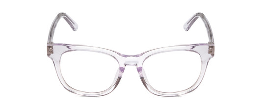Front View of Ernest Hemingway H4901 Designer Reading Eye Glasses with Custom Cut Powered Lenses in Clear Crystal/Silver Glitter Accent Ladies Cateye Full Rim Acetate 51 mm