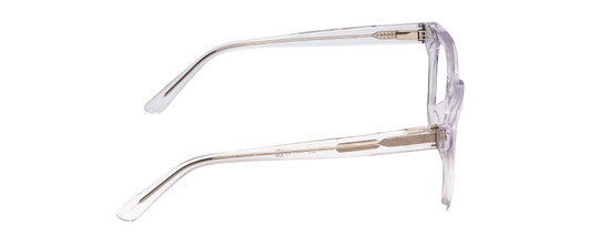 Side View of Ernest Hemingway H4901 Designer Progressive Lens Prescription Rx Eyeglasses in Clear Crystal/Silver Glitter Accent Ladies Cateye Full Rim Acetate 51 mm