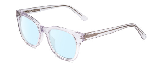 Profile View of Ernest Hemingway H4901 Designer Blue Light Blocking Eyeglasses in Clear Crystal/Silver Glitter Accent Ladies Cateye Full Rim Acetate 51 mm