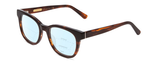 Profile View of Ernest Hemingway H4901 Designer Progressive Lens Blue Light Blocking Eyeglasses in Shiny Auburn Brown Tortoise Havana Ladies Cateye Full Rim Acetate 51 mm