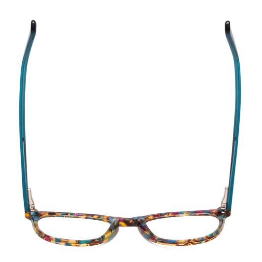 Top View of Ernest Hemingway H4903 Designer Blue Light Blocking Eyeglasses in Demi-Tortoise Havana Blue Ladies Cateye Full Rim Acetate 49 mm