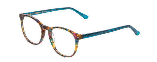 Profile View of Ernest Hemingway H4903 Designer Progressive Lens Blue Light Blocking Eyeglasses in Demi-Tortoise Havana Blue Ladies Cateye Full Rim Acetate 49 mm