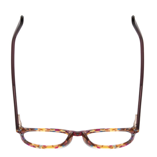 Top View of Ernest Hemingway H4903 Designer Progressive Lens Prescription Rx Eyeglasses in Demi-Tortoise Havana Mauve Purple Ladies Cateye Full Rim Acetate 49 mm