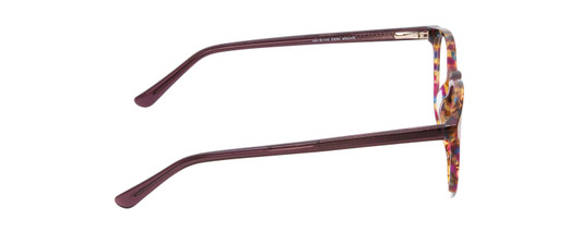 Side View of Ernest Hemingway H4903 Designer Blue Light Blocking Eyeglasses in Demi-Tortoise Havana Mauve Purple Ladies Cateye Full Rim Acetate 49 mm