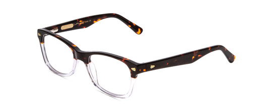 Profile View of Ernest Hemingway H4906 Designer Progressive Lens Blue Light Blocking Eyeglasses in Auburn Brown Tortoise Havana Clear Crystal 2 Tone/Gold Studs Unisex Cateye Full Rim Acetate 51 mm