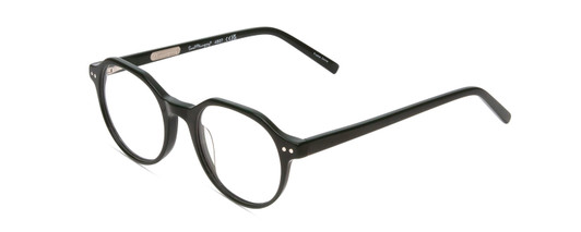 Profile View of Ernest Hemingway H4907 Designer Progressive Lens Blue Light Blocking Eyeglasses in Jade Green Ladies Round Full Rim Acetate 48 mm