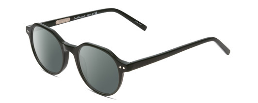 Profile View of Ernest Hemingway H4907 Designer Polarized Sunglasses with Custom Cut Smoke Grey Lenses in Jade Green Ladies Round Full Rim Acetate 48 mm