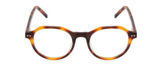 Front View of Ernest Hemingway H4907 Designer Single Vision Prescription Rx Eyeglasses in Tortoise Havana Ladies Round Full Rim Acetate 48 mm