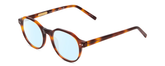 Profile View of Ernest Hemingway H4907 Designer Blue Light Blocking Eyeglasses in Tortoise Havana Ladies Round Full Rim Acetate 48 mm
