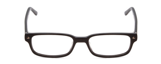 Front View of Ernest Hemingway H4910 Unisex Designer Eyeglasses Gloss Black/Silver Accent 51mm