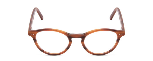 Front View of Ernest Hemingway 4912 Unisex Round Eyeglasses in Blonde Brown Marble/Silver 47mm
