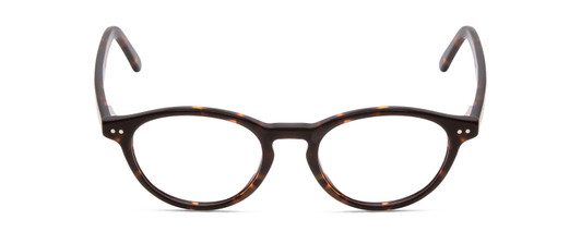 Front View of Ernest Hemingway H4912 Designer Single Vision Prescription Rx Eyeglasses in Amber Brown Leopard Animal Print/Silver Accents Unisex Round Full Rim Acetate 47 mm