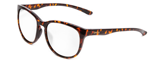 Profile View of Smith Optics Lake Shasta Designer Reading Eye Glasses in Tortoise Havana Gold Unisex Cateye Full Rim Acetate 56 mm
