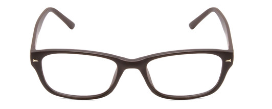 Front View of Soho 95 Designer Bi-Focal Prescription Rx Eyeglasses in Matte Dark Brown Unisex Classic Full Rim Acetate 52 mm