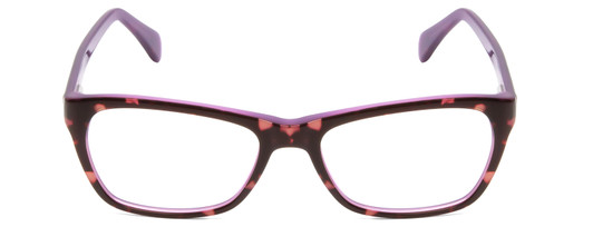 Front View of Splash 60 Designer Single Vision Prescription Rx Eyeglasses in Demi Tortoise Lilac Purple  Ladies Cateye Full Rim Acetate 53 mm