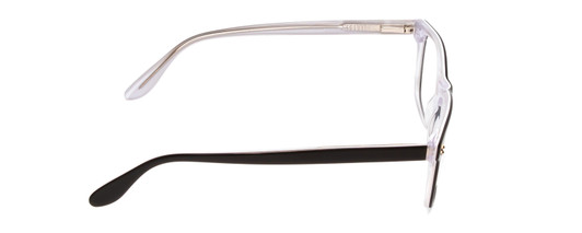 Side View of Ernest Hemingway H4617 Unisex Cateye Reading Glasses in Shiny Black Crystal 56mm
