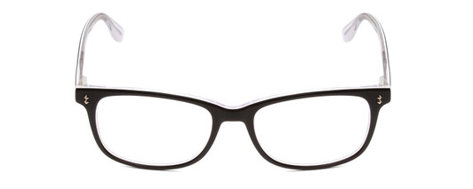 Front View of Ernest Hemingway H4617 Unisex Cateye Reading Glasses in Shiny Black Crystal 56mm