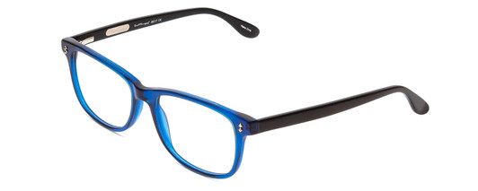 Profile View of Ernest Hemingway H4617 Designer Progressive Lens Blue Light Blocking Eyeglasses in Shiny Cobalt Dark Blue Black Unisex Cateye Full Rim Acetate 56 mm