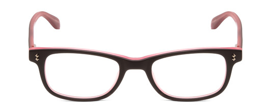 Front View of Ernest Hemingway H4617 Cateye Designer Reading Glasses in Matte Black Pink 56 mm