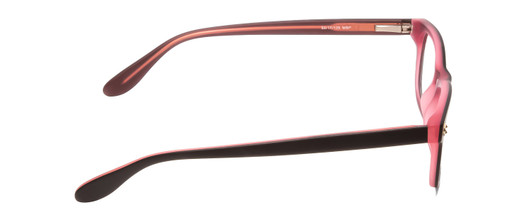 Side View of Ernest Hemingway H4617 Cateye Designer Reading Glasses in Matte Black Pink 56 mm
