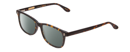 Profile View of Ernest Hemingway H4617 Designer Polarized Sunglasses with Custom Cut Smoke Grey Lenses in Matte Tortoise Havana Brown Gold Unisex Cateye Full Rim Acetate 56 mm