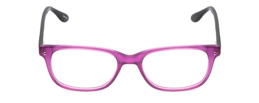 Front View of Ernest Hemingway H4617 Unisex Cateye Reading Glasses in Shiny Purple Black 56 mm