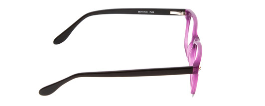 Side View of Ernest Hemingway H4617 Unisex Cateye Reading Glasses in Shiny Purple Black 56 mm