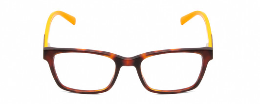 Front View of Harley Davidson HD0126T Designer Reading Eye Glasses with Custom Cut Powered Lenses in Matte Tortoise Havana Gold Brown Orange Unisex Square Full Rim Acetate 48 mm