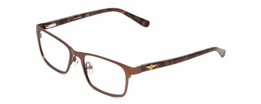 Profile View of Harley Davidson HD0136T Square Designer Reading Glasses Matte Bronze Brown 48 mm
