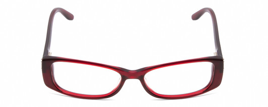 Front View of Harley Davidson HD0515 Designer Single Vision Prescription Rx Eyeglasses in Maroon Red Crystals Ladies Oval Full Rim Acetate 52 mm