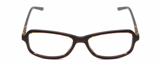 Front View of Harley Davidson HD0537 Designer Single Vision Prescription Rx Eyeglasses in Tortoise Havana Brown Rose Gold Ladies Oval Full Rim Acetate 54 mm