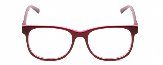 Front View of Harley Davidson HD0546 Designer Single Vision Prescription Rx Eyeglasses in Burgundy Red Rose Pink Ladies Classic Full Rim Acetate 53 mm