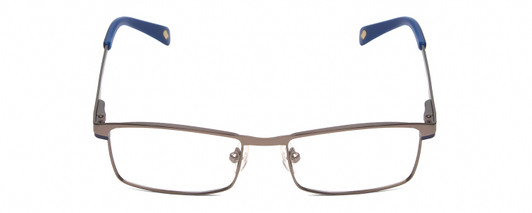 Front View of Harley Davidson HDT118 Designer Reading Glasses in Gun Metal Gray Navy Blue 48mm