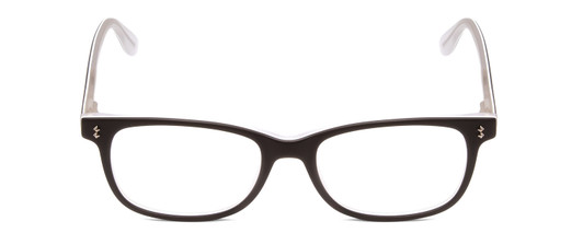 Front View of Ernest Hemingway H4617 Unisex Cateye Reading Glasses in Matte Black Crystal 56mm