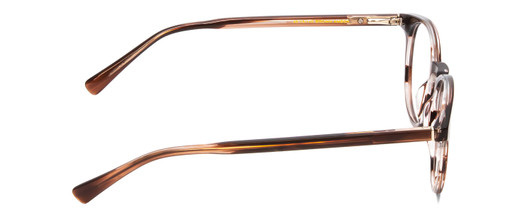 Side View of Ernest Hemingway H4908 Unisex Round Reading Glasses in Brown Amber Crystal 49 mm