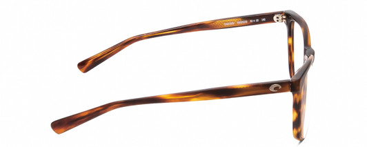 Side View of Costa Del Mar 2002-01 Designer Progressive Lens Prescription Rx Eyeglasses in Brown Tortoise Havana Unisex Cat Eye Full Rim Acetate 53 mm